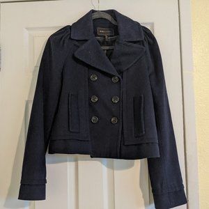 BCBG MaxAzria Navy Wool Peacoat